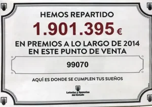 premio repartidos en 2014 en la administración de loterías 3 villalba 1.901.395 euros